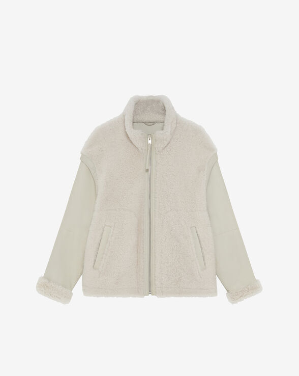 MARBLE SHEARLING OVERSIZED JACKET
