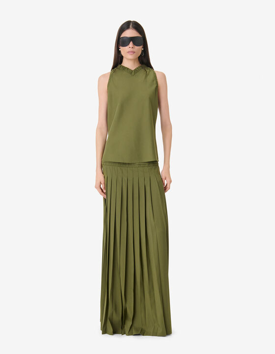 LONG PLEATED SKIRT