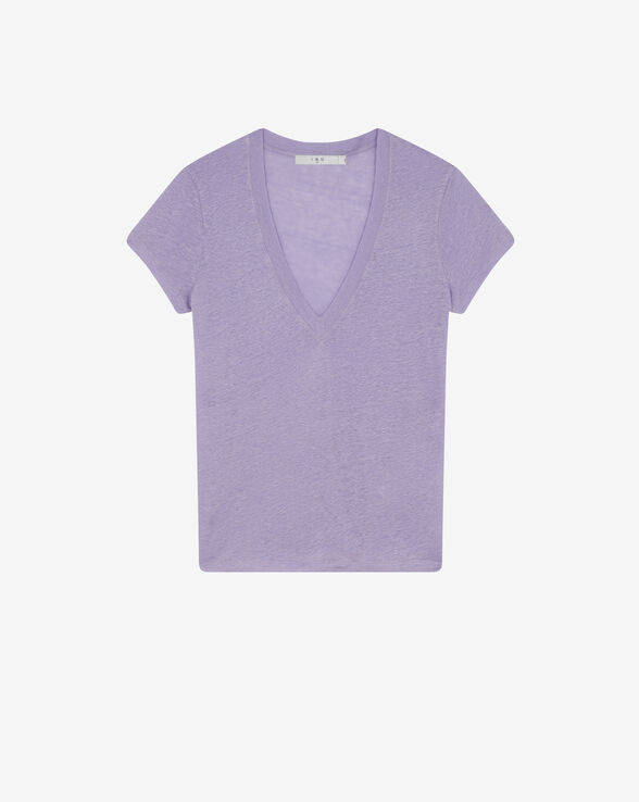 T-SHIRT COL V EN LIN RODEO