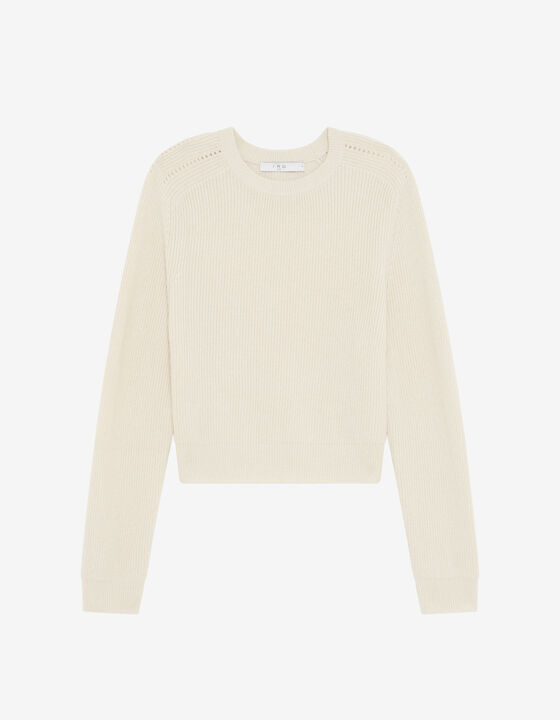 RIBBED SWEATER WITH ROUND NECK