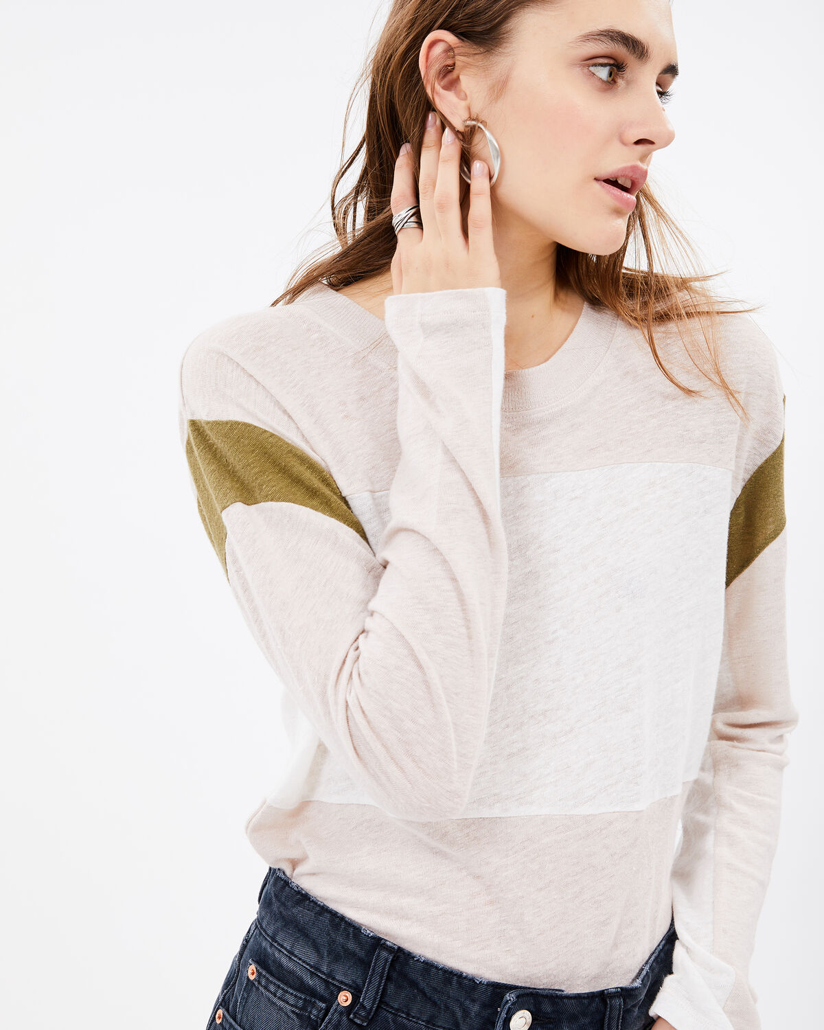 Sage T-Shirt Light Brown And Khaki by IRO Paris