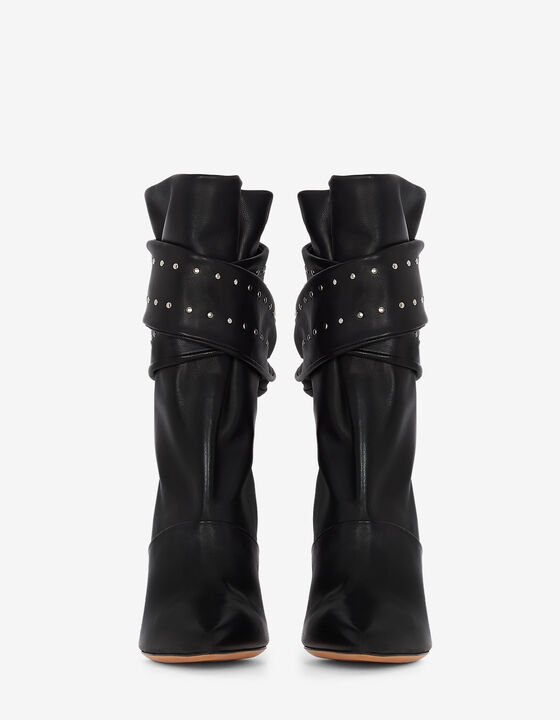 NORI STUDDED LEATHER ANKLE BOOTS