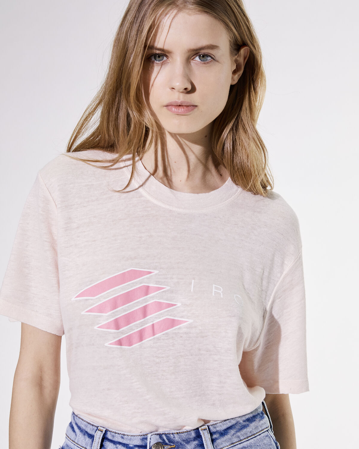 Lucie T-Shirt Cream Pearl And Pink by IRO Paris