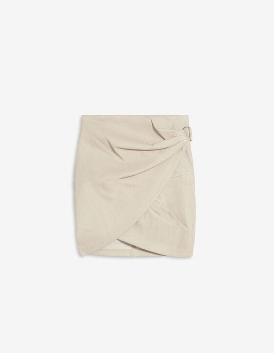 SOROYA LEATHER MINI-SKIRT