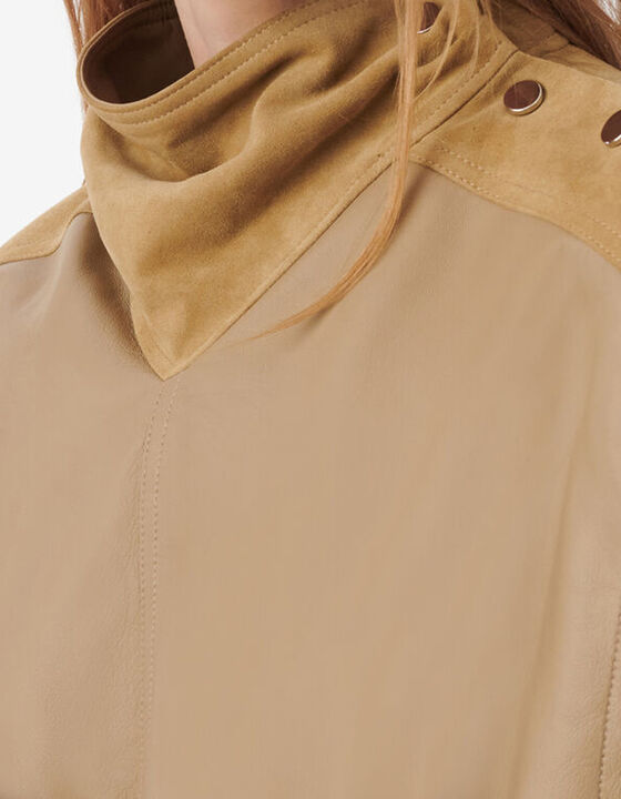 ASYMMETRICAL LEATHER TOP