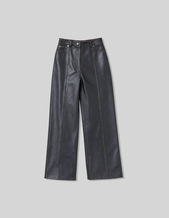 PANTALON LARGE EN CUIR