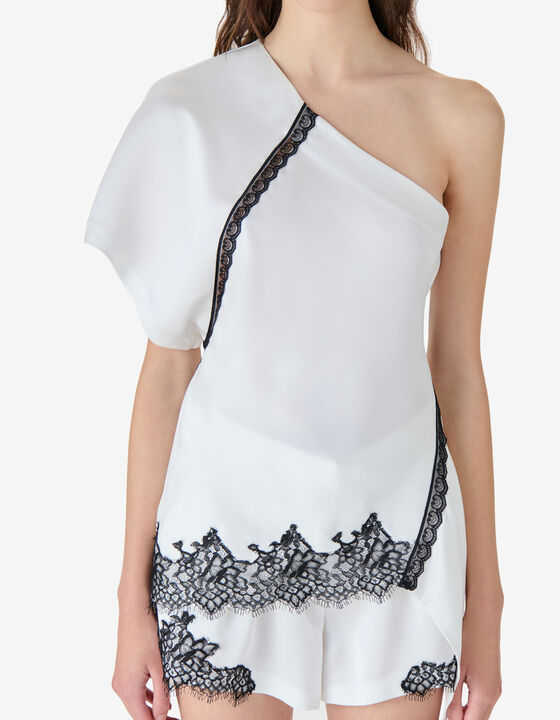 ASYMMETRICAL SATIN TOP