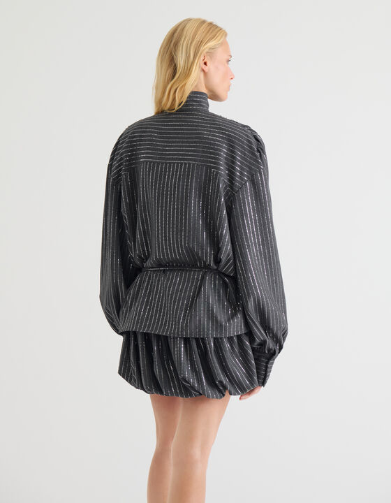 SEQUIN WRAP TOP