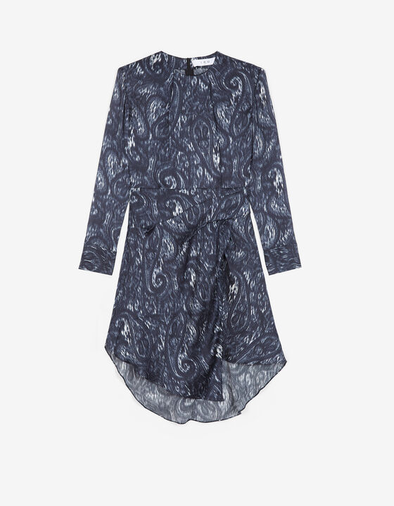 ZIMBER PRINT DRESS WITH SHOULDER PADS
