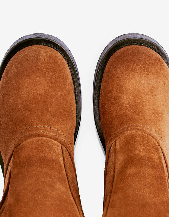 SUEDE BIKER BOOTS