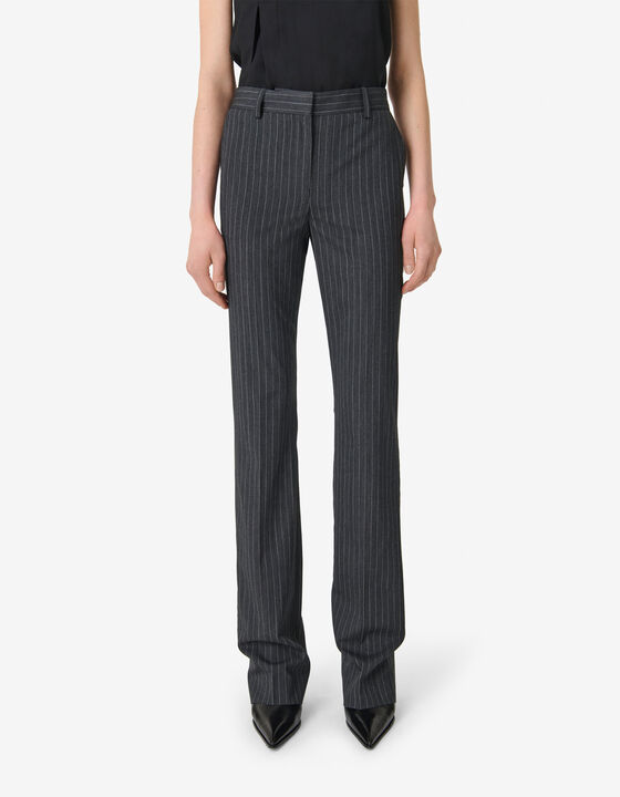 STRAIGHT-LEG STRIPED PANTS