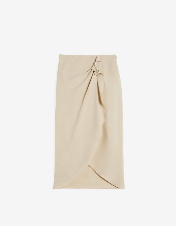 MINILYA GATHERED MIDI SKIRT