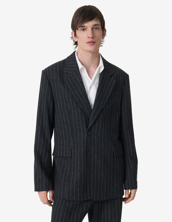 VESTE DE COSTUME OVERSIZE &Agrave; RAYURES