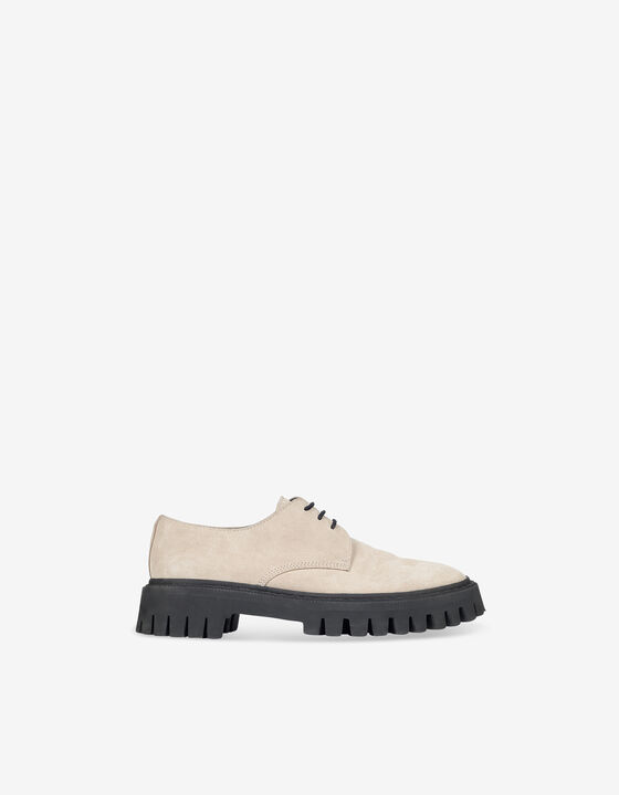 LOW SUEDE LEATHER LACE-UP SHOES