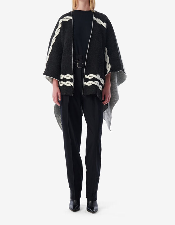 BRAIDED JACQUARD CAPE