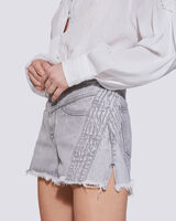 LOREZ HIGH WAIST DENIM SHORTS image number null