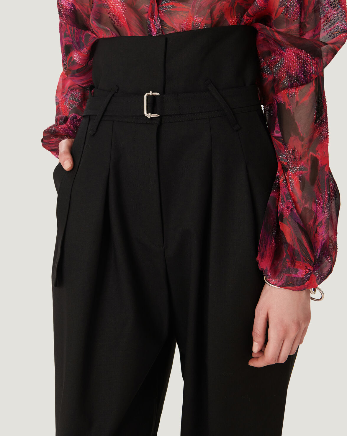FOLARDI ULTRA HIGH RISE TROUSER PANTS image number null