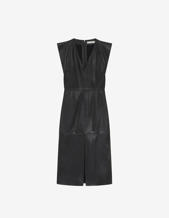 ROBE MIDI EN CUIR