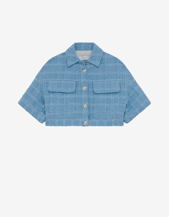 VESTE RACCOURCIE EN TWEED LUREX