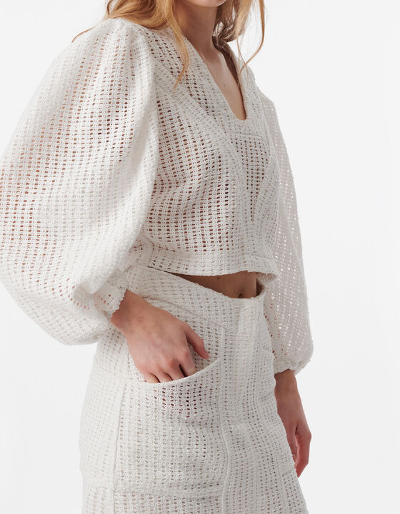 TEXTURED OPENWORK TOP