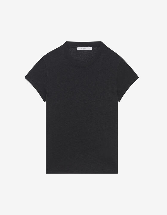 ROUND-NECK LINEN T-SHIRT