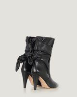 NORI ANKLE TIE POINTED LEATHER BOOTIE  image number null