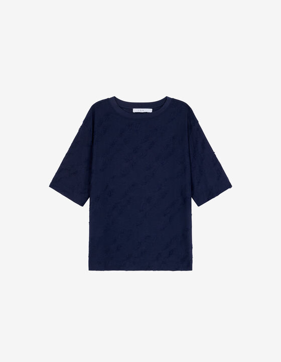 TEXTURED ROUND NECK T-SHIRT