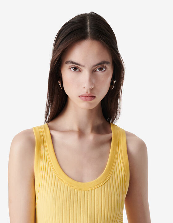 CROPPED RIBBED TANK TOP