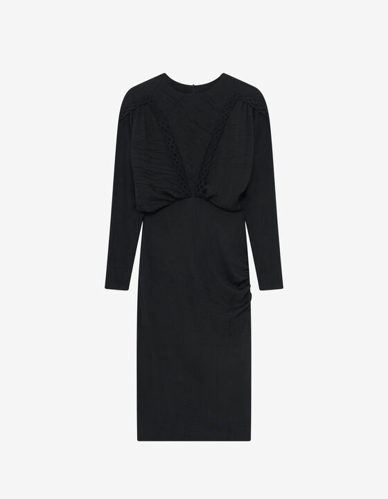 MIDI DRESS WITH SHOULDER PADS