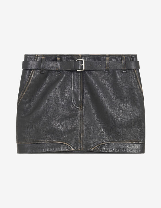 LEATHER MINI SKIRT