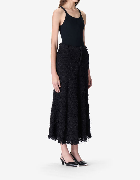 JUPE MI-LONGUE EN TWEED