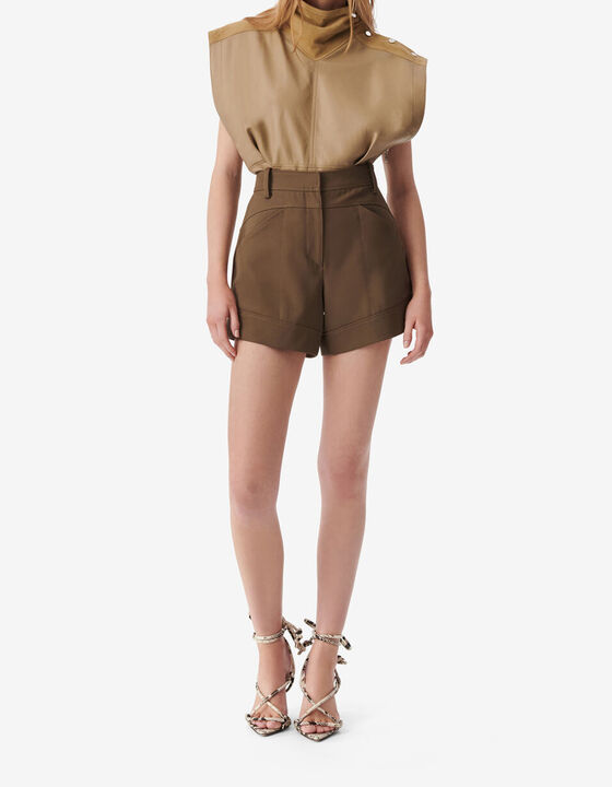 ASYMMETRICAL LEATHER TOP