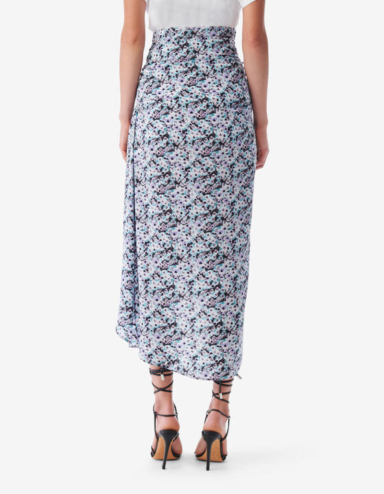 JUPE MIDI IMPRIM&Eacute;E &Agrave; FRONCES