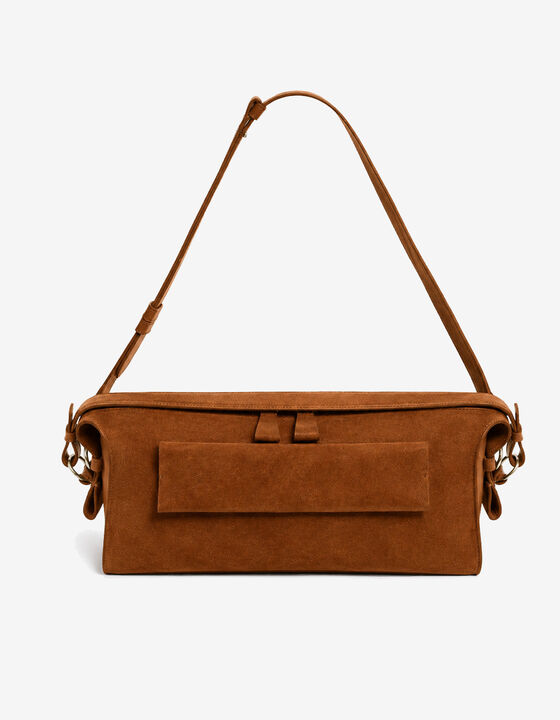MINI SUEDE BOWLING BAG