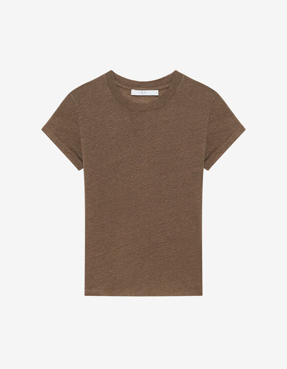 ROUND-NECK LINEN T-SHIRT