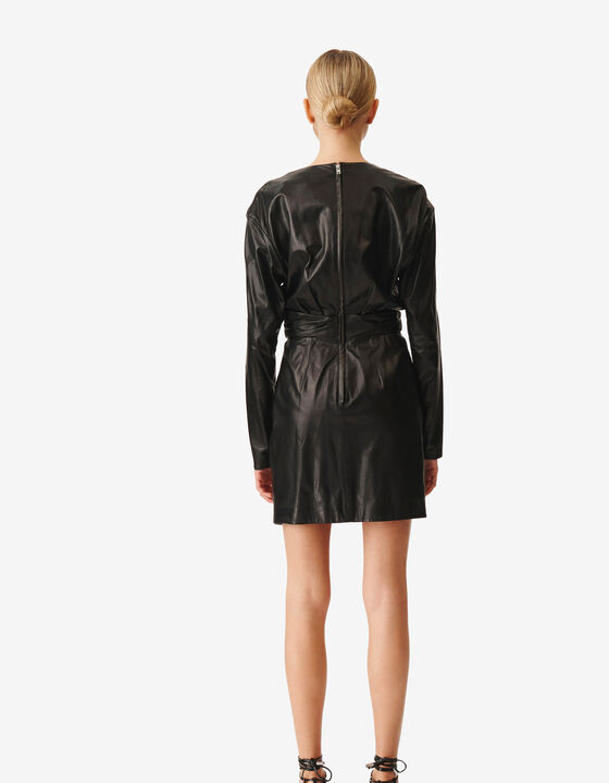 FITTED LEATHER DRESS