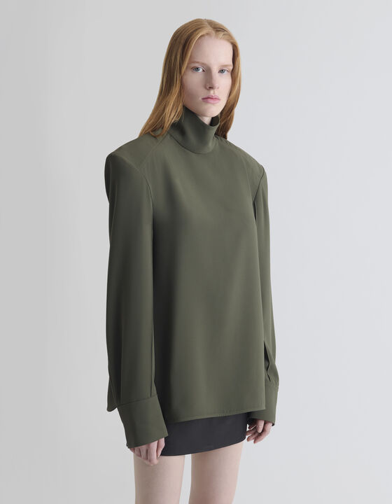 HIGH-NECK BLOUSE