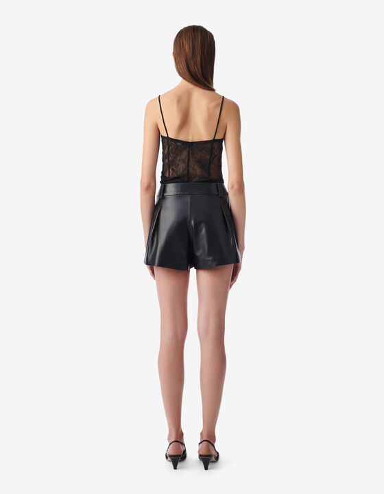 LEATHER SKORTS