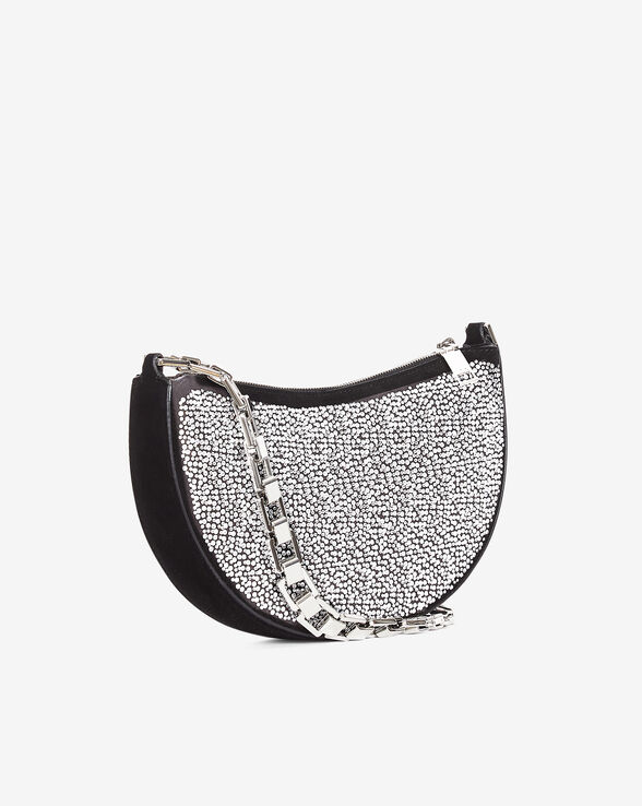 ARCCLUTCH LEATHER BAG WITH CHAIN