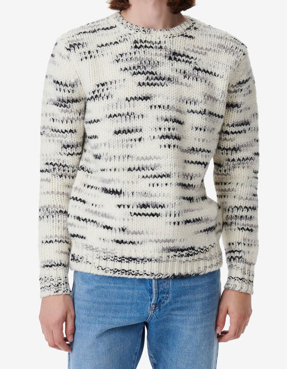 TWO-TONED WOOL SWEATER