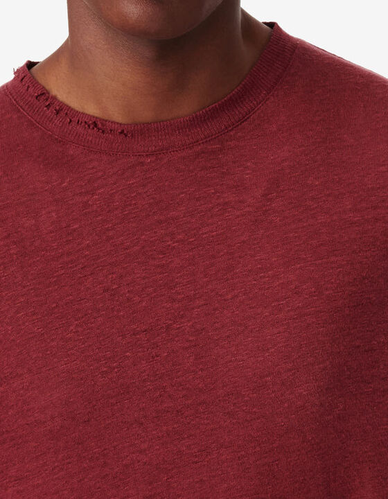 ROUND-NECK LINEN T-SHIRT