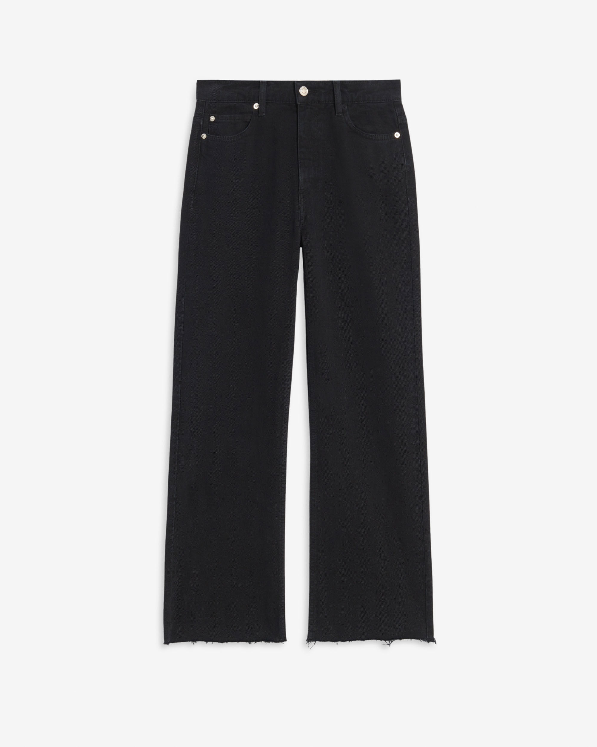 Womens Clothing Jeans Straight-leg jeans IRO Denim Redon Jeans In Black Polyester 