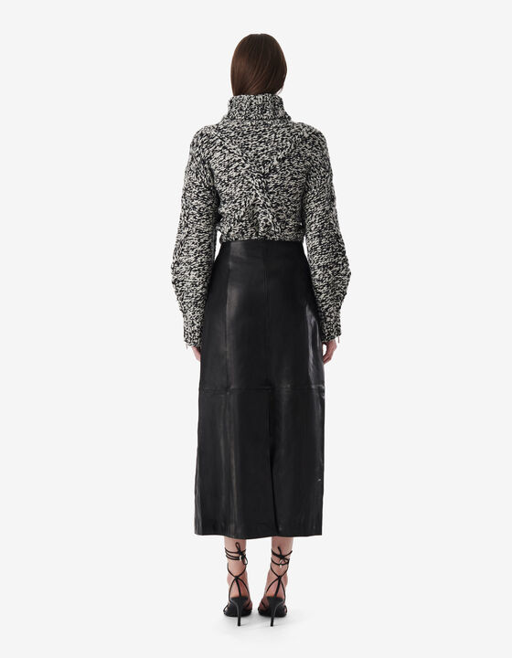 LONG LEATHER SKIRT