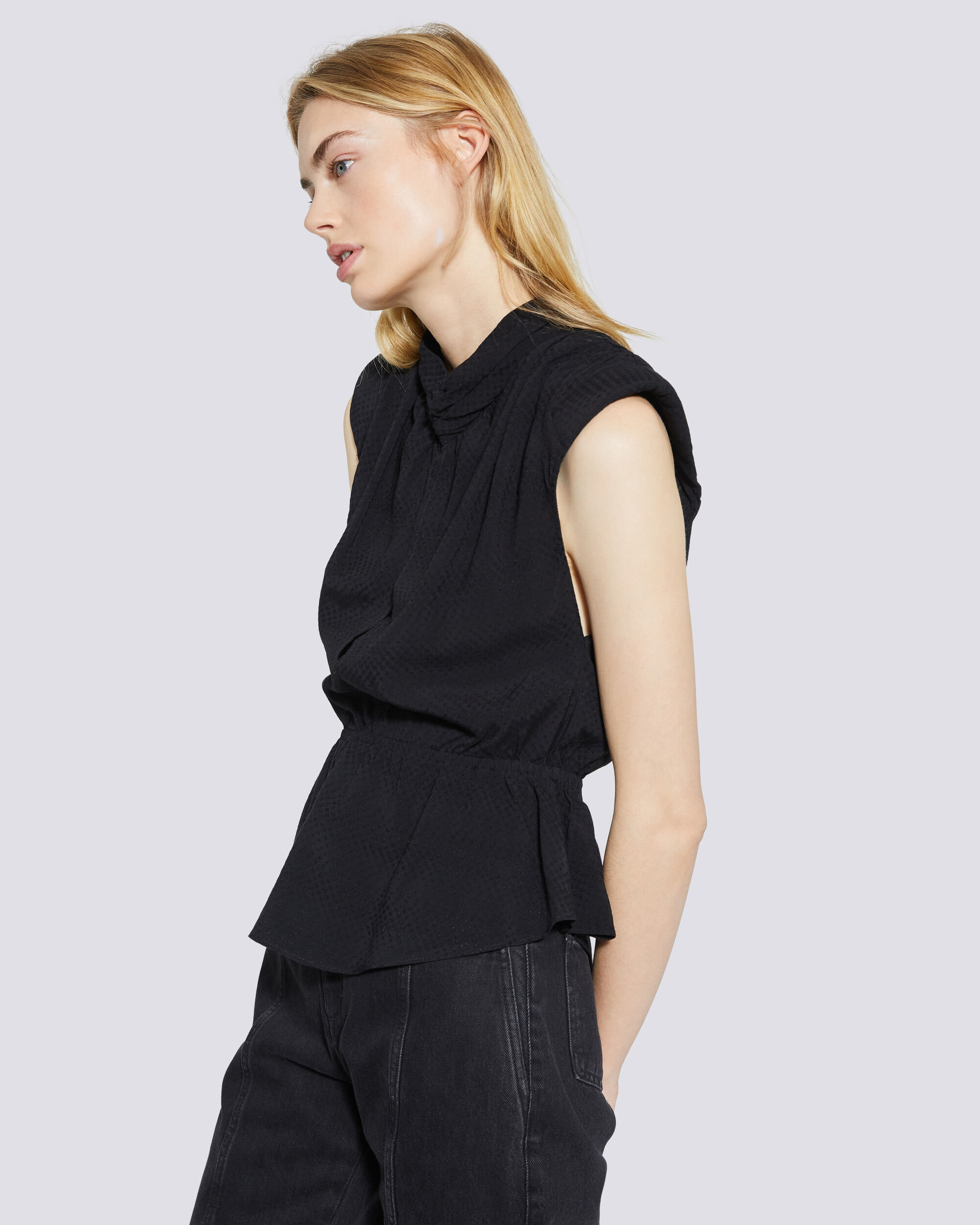 iro and peplum blouse
