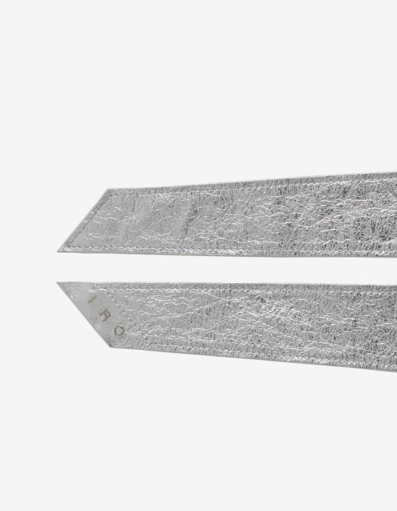 SILVER LEATHER BELT