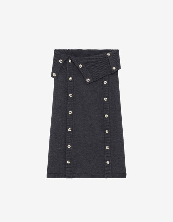 JUPE MIDI EN LAINE
