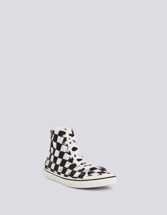 CAHILL LACE UP CHECKERED SNEAKERS