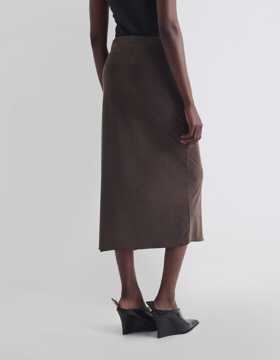 DRAPED MIDI SKIRT