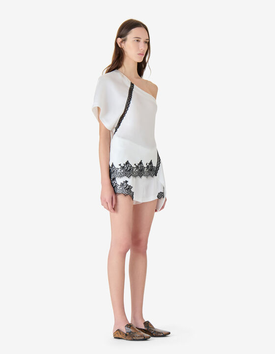 ASYMMETRICAL SATIN TOP