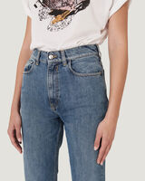 GANEMEI FADED HIGH WAIST JEANS image number null